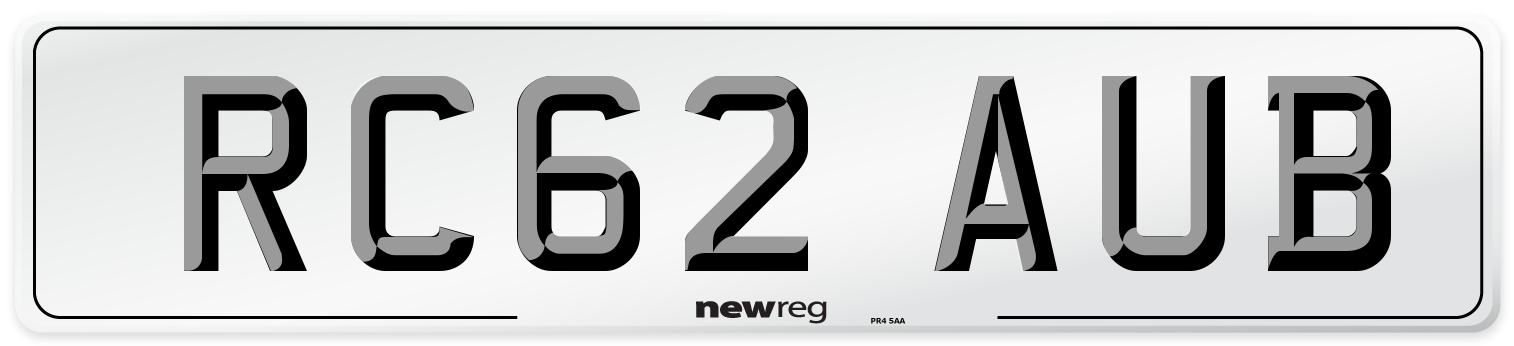 RC62 AUB Number Plate from New Reg